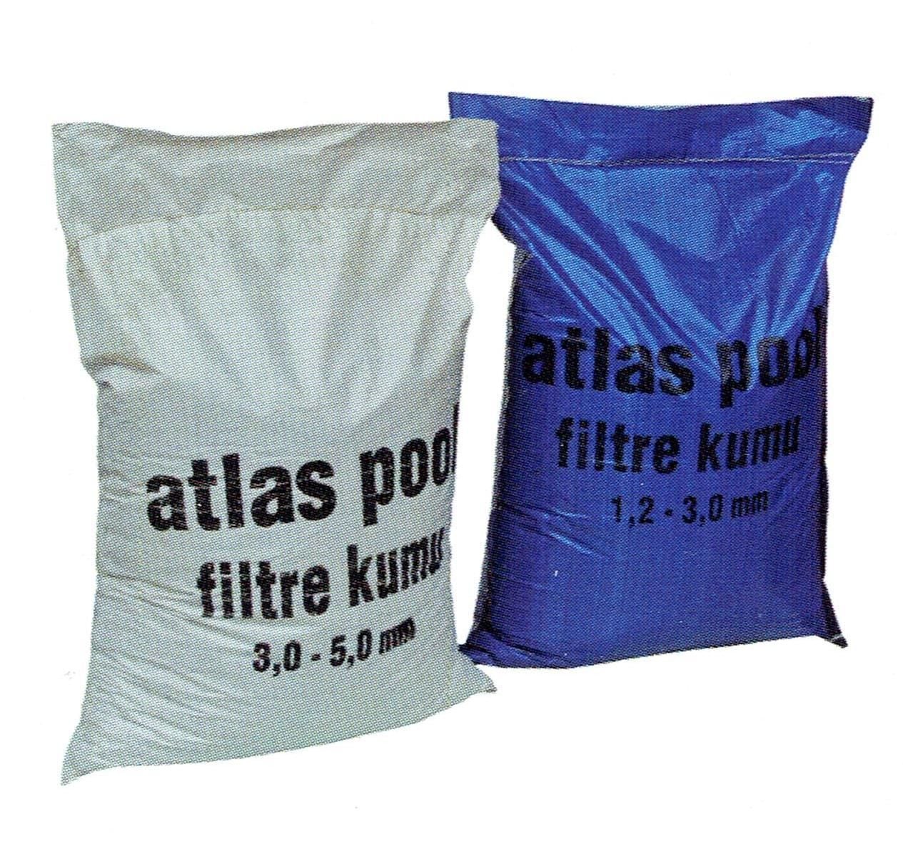 Atlaspool 1,0 - 3,0 mm Kuvars Filtre Kumu - 25 Kg (Kalın)