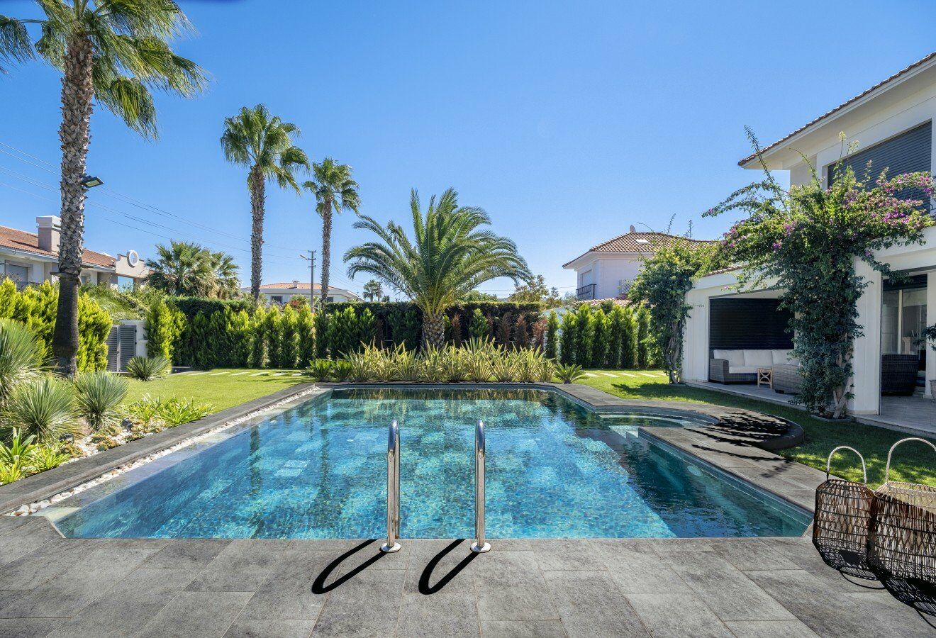 Serapool Pool Garden Anthracite Serisi 33x66cm - İç ve Dış Mekan Porselen Seramik Karo