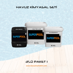 SPP Superpool 3'lü Havuz Temizlik Kimyasalı Paketi-1