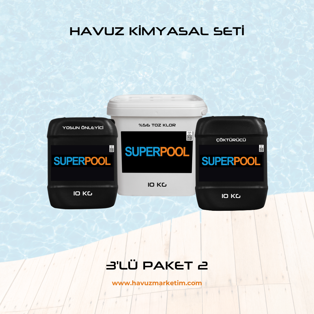SPP Superpool 3'lü Havuz Temizlik Kimyasalı Paketi-2