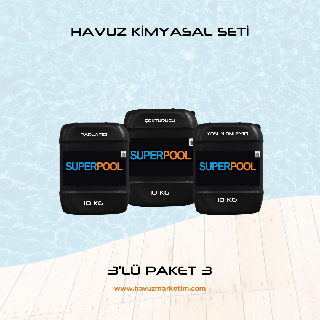 SPP Superpool 3'lü Havuz Temizlik Kimyasalı Paketi-3