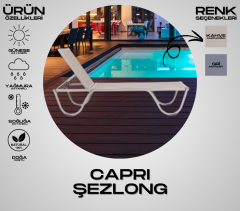 CAPRİ Alüminyum Gövdeli Kahve Kolsuz Şezlong