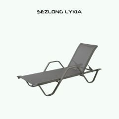 LYKIA Alüminyum Gövdeli Gri Fileli Şezlong