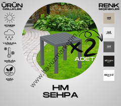 HM Mini Sehpa Koyu Gri 2 Adet Set