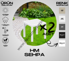 HM Mini Sehpa Beyaz 2 Adet Set