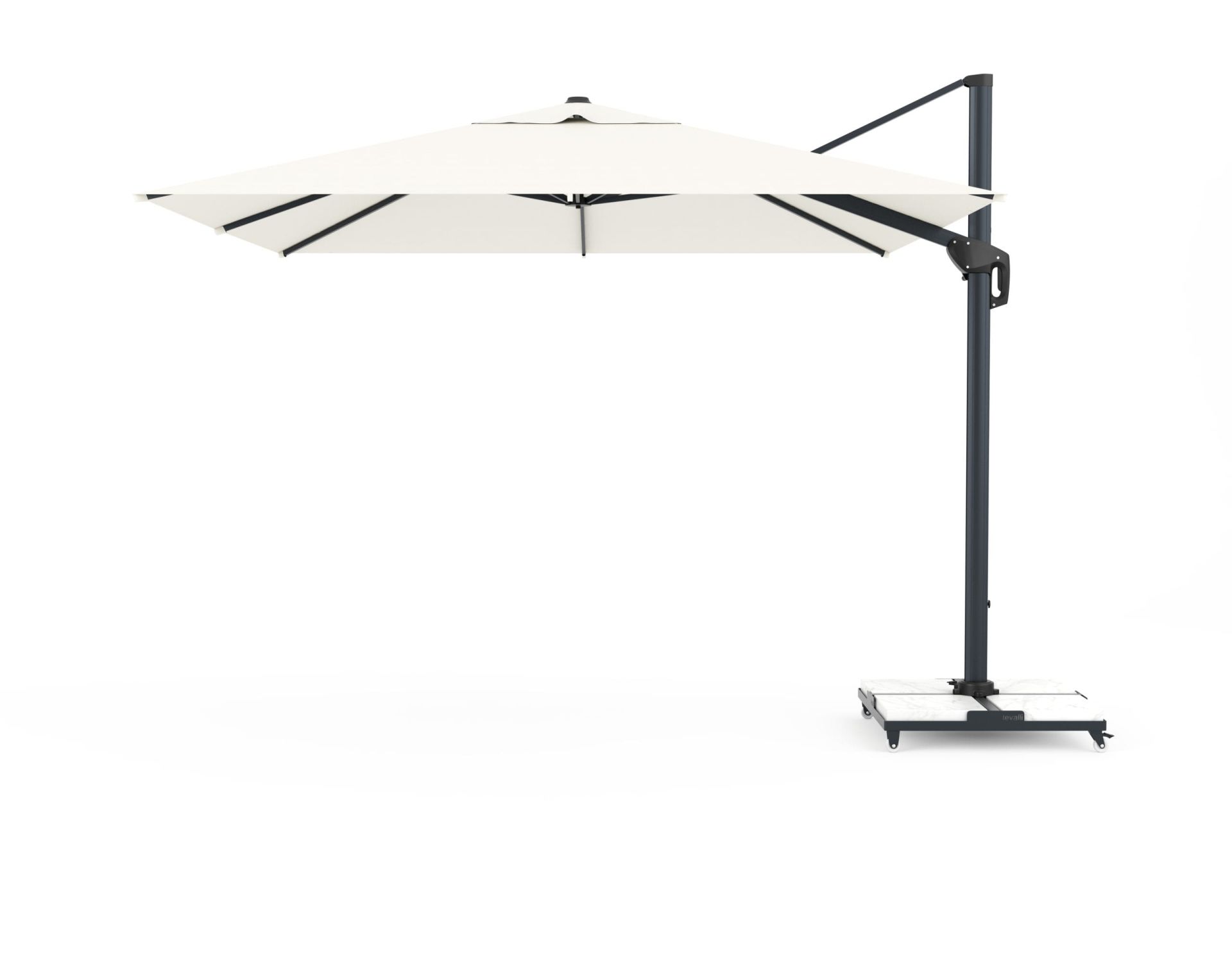 Esse Antrasit Gövdeli Yandan Kollu Bahçe Havuz Şemsiyesi - KREM