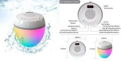 Aquativ Rgb Su Geçirmez Yüzen Speaker ve Termometre