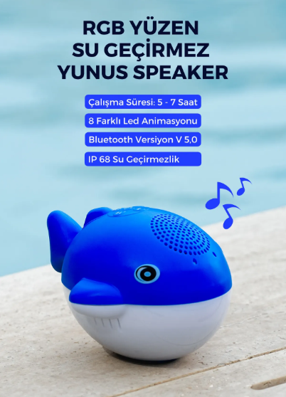 Aquativ Rgb Su Geçirmez Yüzen Hoparlör Balık