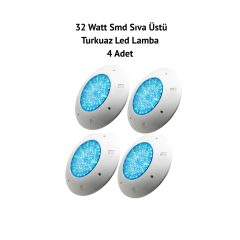 HM TND Turkuaz Led Lamba 32 Watt Sıva Üstü 4 Adet - Havuz Aydınlatması